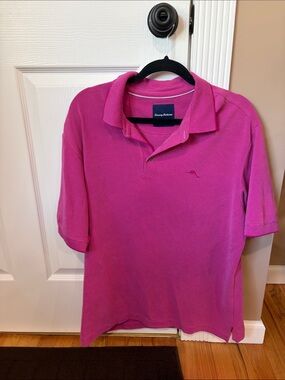 Final sale-Tommy Bahama Men's Hot Pink Polo Shirt